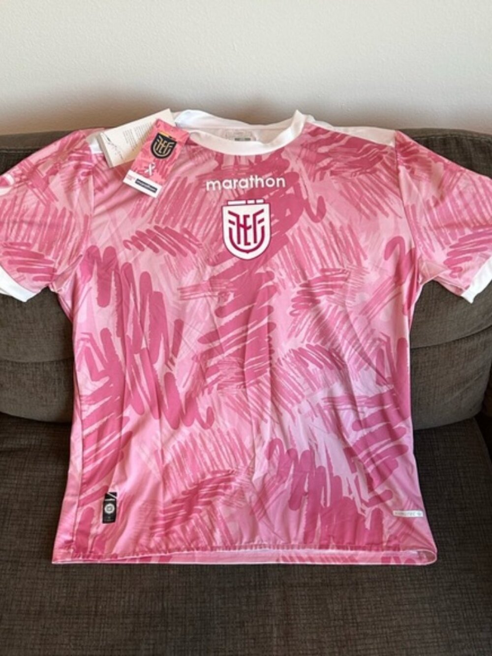 Marathon Authentic Ecuador National Soccer Team Pre Match Jersey